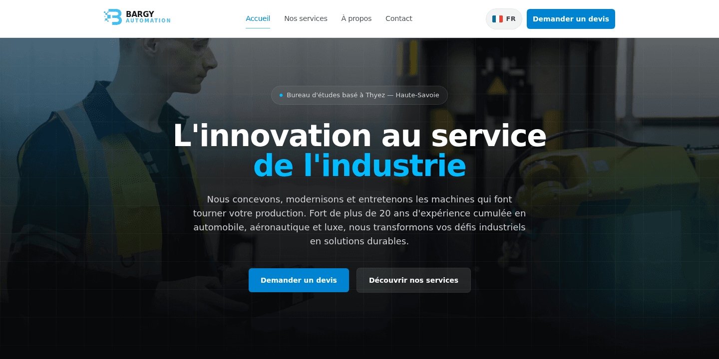 Aperçu du site Bargy Automation
